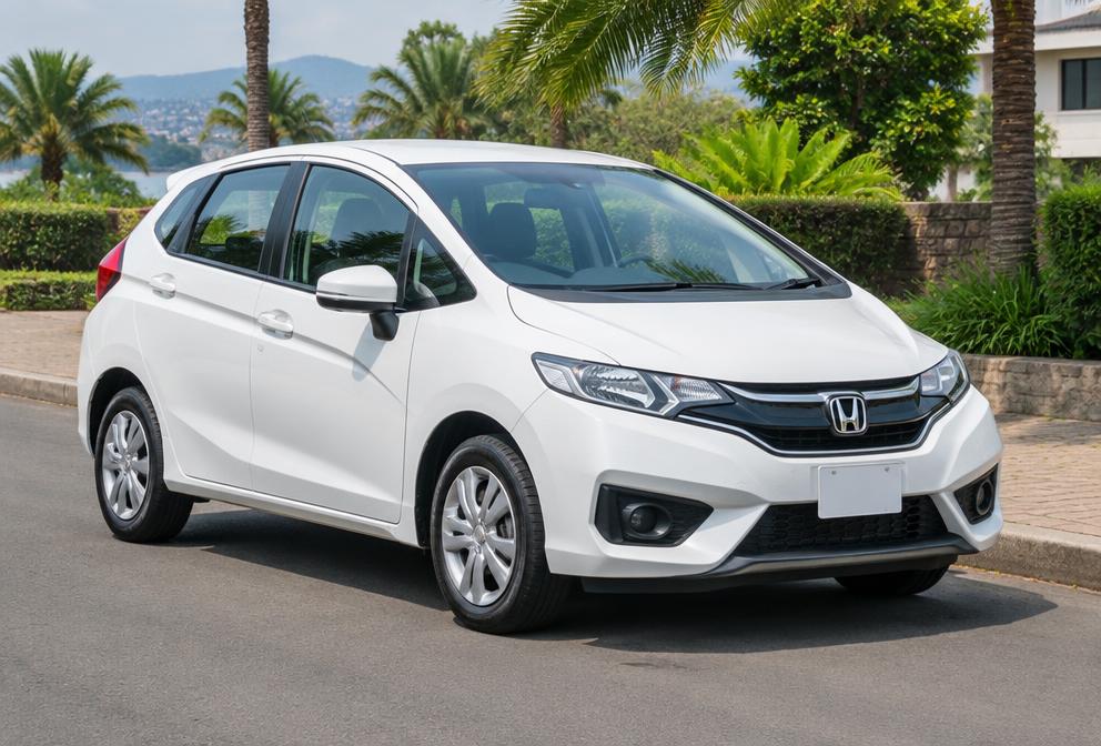 White Honda Fit