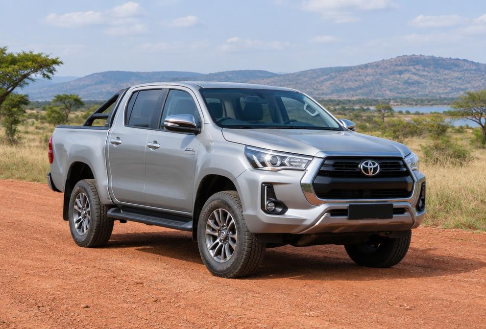 Silver Toyota Hilux Double Cab